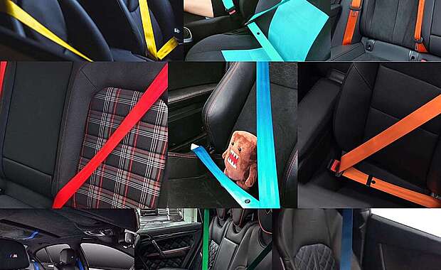 Colored Seat Belts Multi Color in Estonia-11