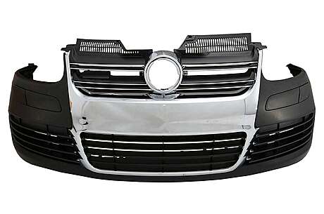Front Bumper suitable for VW Golf V 5 (2003-2007) Jetta (2005-2010) R32 Look Chrome Grill
