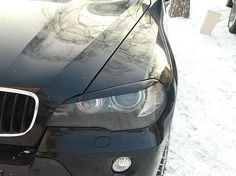 Headlight Eyelids for BMW X5 E70 2007-2013 v1 ABS Gloss