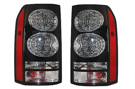 LED Taillights suitable for Land Rover Discovery III 3 & IV 4 (2004-2016) Black Conversion to Facelift Look 