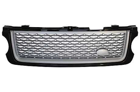 Central Grille suitable for Land ROVER Range ROVER Vogue III L322 (2010-2012) Black Silver Autobiography Supercharged Edition