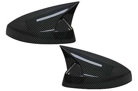 Mirror Covers suitable for Audi A3 8V RS3 Cabriolet Limousine Sportback (2012-2019) Bat Look Carbon