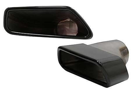 Exhaust Muffler Tips suitable for BMW 5 Series G30 G31 (2017-up) F10 F11 (2010-2014) F10 F11 LCI (2015-2017) 6 Series G32 (2017-up) M-Tech Sport Design Black 