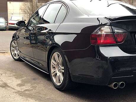 Side Skirt blades extensions addons for BMW 3 E90 E91 SE ABS Gloss