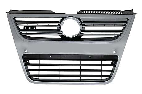 Front Grille suitable for VW Passat 3C (2007-2010) Full Chrome only for R36 OEM Bumper with PDC