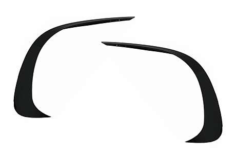 Front Bumper Splitters Fins Aero suitable for Mercedes C Class W206 Sport Line (2021-Up) Piano Black