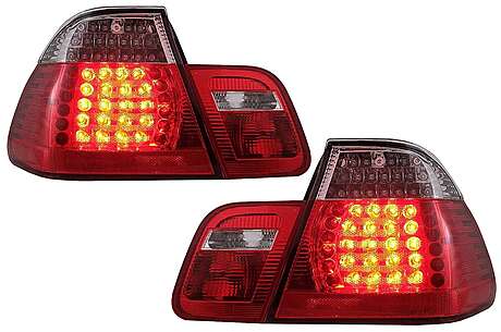 LED Taillights suitable for BMW 3 Series E46 Limousine 4D (09.2001-03.2005) Red Clear