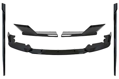 Aero Body Kit Front Bumper Lip and Rear Splitters suitable for BMW F95 X5M Competition 2018-2022 Piano Black