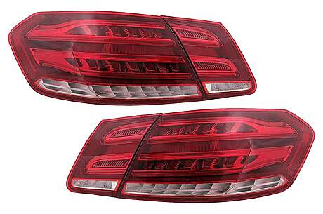 LED BAR Taillights suitable for Mercedes E-Class W212 Facelift (2013-2016) Dynamic Sequential Turning Light Red Clear