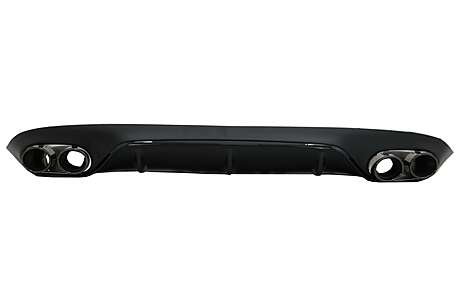 Rear Diffuser with Exhaust Tips suitable for Mercedes E-Class C238 A238 AMG Sport Line Coupe Cabrio (2016-2019) E53 Night Package Design