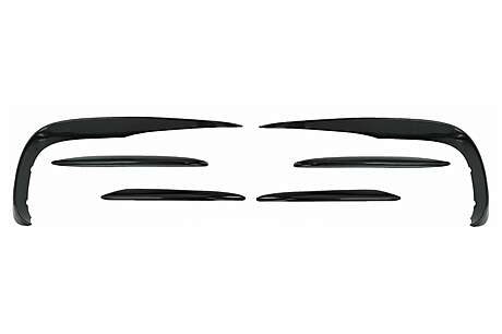 Front Bumper Splitters Fins Aero suitable for Mercedes E-Class W213 S213 C238 A238 Sport Line E53 (2016-2020) Piano Black 