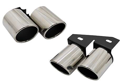 Exhaust Muffler Tips Tail Pipes suitable for AUDI A4 B8 B9 (2009-UP) S4 Quad Design