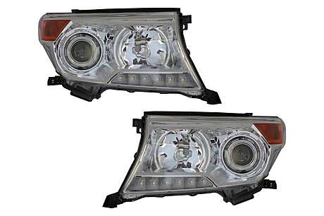 LED DRL Headlights suitable for Toyota Land Cruiser FJ200 (2008-2012) Upgrade to Facelift 2012 Model