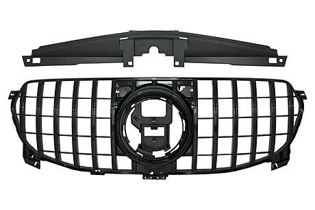 Front Grille suitable for Mercedes GLE W167 V167 C167 Standard Edition 2020-2023 GT-R Panamericana Design Black