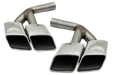 Exhaust Muffler Tips Tail Pipes suitable for AUDI Q7 4M (2015-2019) SQ7 Design Chrome Only 3.0 Petrol/Gasoline
