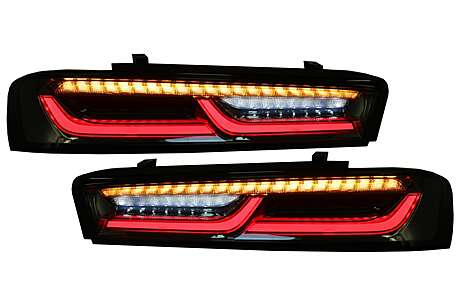 Full LED Taillights suitable for Chevrolet Camaro (2015-2017) Sequential Dynamic Turning Lights Smoke