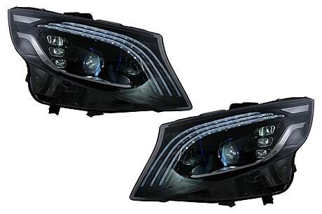 Full LED Headlights suitable for Mercedes V-Class W447 (2016-2020) Clear