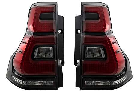 Taillights LED suitable for Toyota Land Cruiser FJ150 Prado (2010-2018) Red Clear Light Bar (2018+) Design