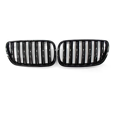 Gloss Black Front Center Kidney Grille for BMW E83 X3 2007-2010 Grill Facelift AS