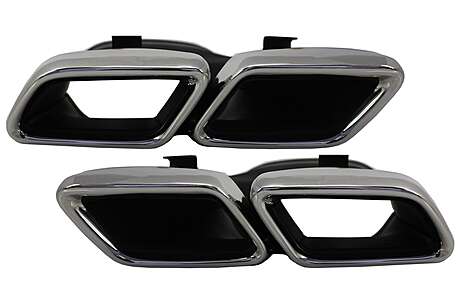 Exhaust Muffler Tips suitable for Mercedes E-Class W213 (2016-up) E63 Design GLC SUV X253 GLC Coupe C253 (2015-2017)  