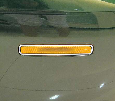 Chrome Front Bumper Corner Lights Overlays IDFR 1-JR802-04C Jaguar X-Type 2008-2010