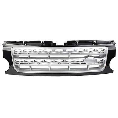 Silver & Black Front Grille Bumper Mesh For Land Rover Discovery LR3 2005-2009