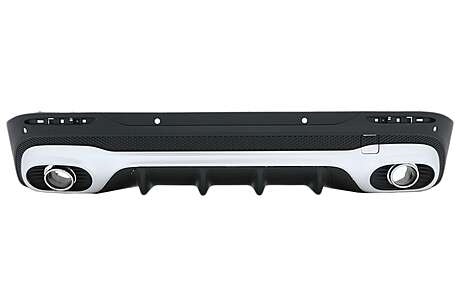 Rear Diffuser with Chrome Exhaust Tips suitable for Mercedes GLB X247 SUV 2020-2023 GLB 35 Design