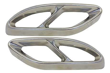 Muffler Tips suitable for Mercedes C-Class W205 S65 E65 GLE W166 X166 GLC W253 Sport Design