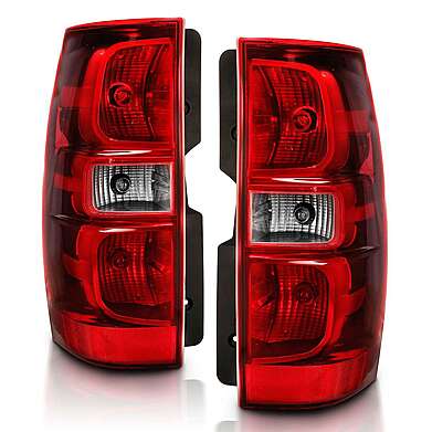 CHEVY TAHOE/SUBURBAN 2007-2014 TAIL LIGHT BLACK RED/CLEAR LENS (OE TYPE)