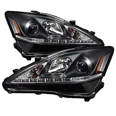 Spyder Auto 5080059 Projector Headlights (Black) Fits 2006-2010 Lexus Is 250/350