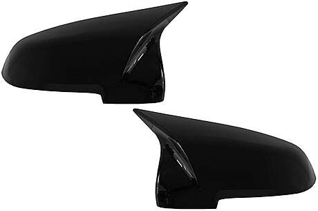 Mirror Covers suitable for BMW 5 Series F10 F11 F07 LCI (2015-2017) 6 Series F06 F12 F13 LCI (2014-2018) 7 Series F01 F02 F03 LCI (2012-2015) Piano Black M Design