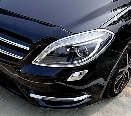 Chrome Headlights Trims IDFR 1-MB052-01C Mercedes-Benz W246 B Class 2012-2014