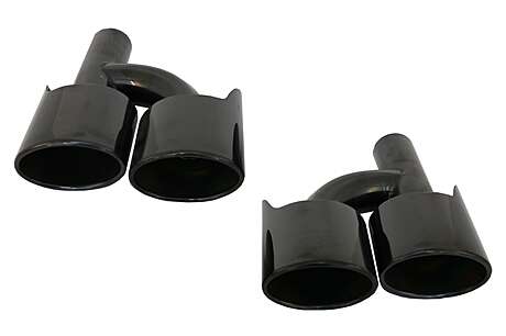 Exhaust Muffler Tips Black suitable for Mercedes C-Class E-Class S-Class CLS SL SLK W204 W211 W221 W219 E63 C63 Design 