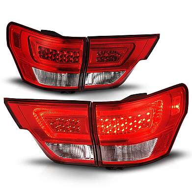 Tail Lights LED Red Clear Anzo 311442 Jeep Grand Cherokee 2011-2013