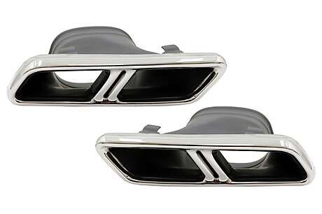 Exhaust Muffler Tips suitable for Mercedes E-Class W213 (2016-up) E63 S Design GLC SUV X253 GLC Coupe C253 (2015-2017) 