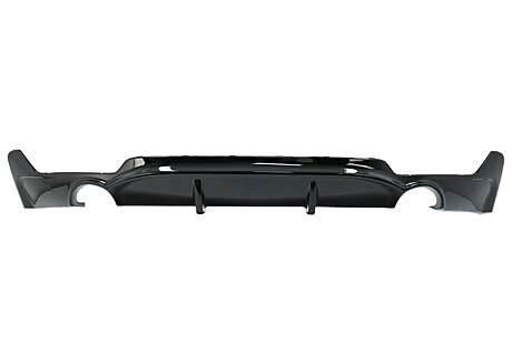 Rear Bumper Diffuser suitable for BMW F32 F33 F36 (2013-) Coupe Cabrio 4 Series M Performance Design Twin Single Outlet Piano Black