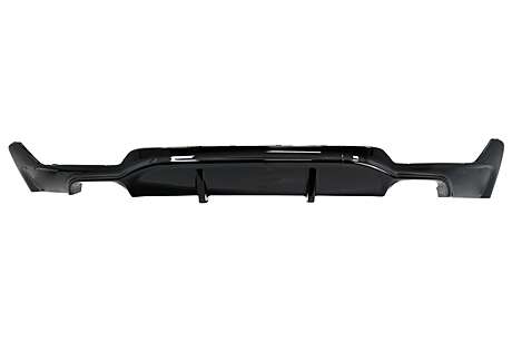 Rear Bumper Diffuser suitable for BMW F32 F33 F36 (2013-) Coupe Cabrio 4 Series M Performance Design Twin Double Outlet Piano Black