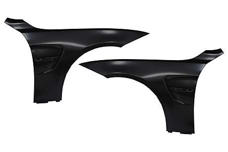 Front Fenders suitable for BMW 4 Series F32 F33 F36 (2013-02.2017) Coupe Cabrio Gran Coupe M4 Design Black Intake