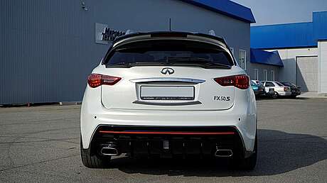 Rear Bumper with Exhaust Muffler Tips Kit SCL GLOBAL Concept Infiniti QX70 S51 (DRACO) 