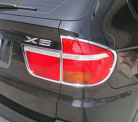 Rear light covers chrome IDFR 1-BW652-02C for BMW X5 E70 2006-2013