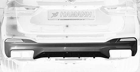 Rear bumper diffuser Elegance Hamann 10G30245-KPL for BMW G30 G31 (original, Germany)