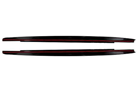 Side Skirts Extension suitable for BMW 5 Series G30 Limousine G31 Touring (2017-up) M Design Piano Black