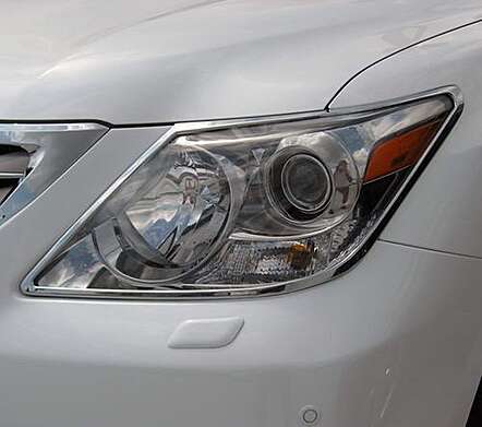 Chrome headlight covers IDFR 1-LS451-01C for Lexus LX 570 2007-2012