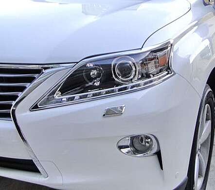 Chrome Headlight Covers IDFR 1-LS603-01C for Lexus RX 350 RX 450h 2012-2015