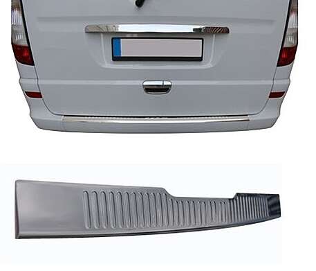 Rear bumper pad, stainless steel 1pc, for Mercedes Vito/Viano W639 2003-2014