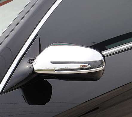 Chrome Mirror Cover IDFR 1-MB681-10C Mercedes Benz SLK R171 2009-2011