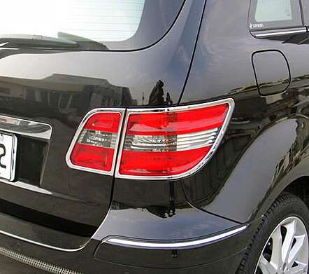 Chrome Tail Lights Trims IDFR 1-MB050-02C Mercedes Benz W245 B-Class 2005-2012