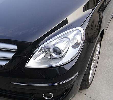 Chrome Headlights Trims IDFR 1-MB050-01C Mercedes Benz W245 B-Class 2005-2012