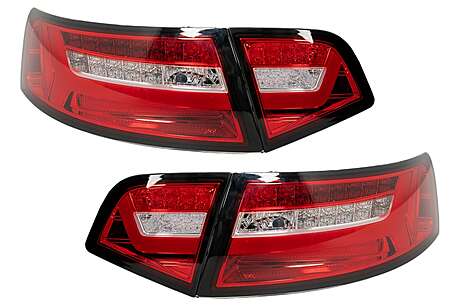 LED BAR Taillights suitable for Audi A6 4F2 C6 Limousine (2008-2011) Red Clear Facelift Design with Sequential Dynamic Turning Lights