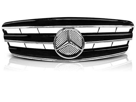 Front Grill Bumper Grille for Mercedes W221 2005-2009 CL-Style Black Chrome